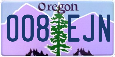 OR license plate 008EJN