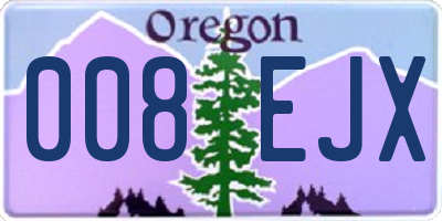 OR license plate 008EJX
