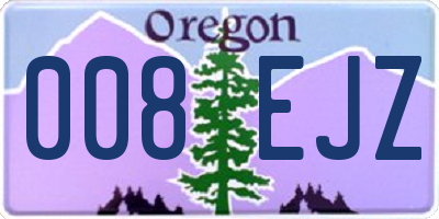 OR license plate 008EJZ