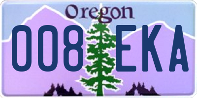 OR license plate 008EKA
