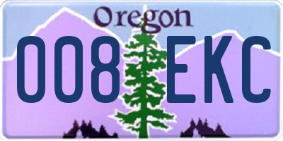 OR license plate 008EKC