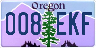 OR license plate 008EKF