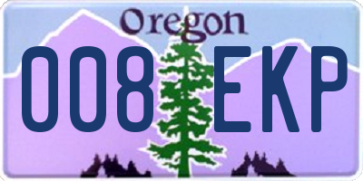 OR license plate 008EKP