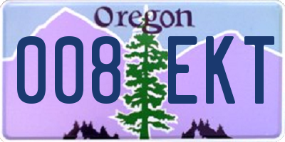 OR license plate 008EKT
