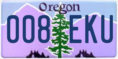 OR license plate 008EKU