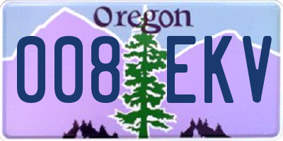 OR license plate 008EKV