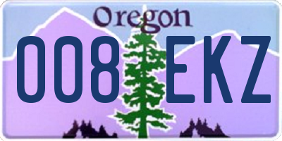 OR license plate 008EKZ