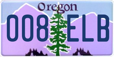 OR license plate 008ELB