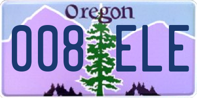 OR license plate 008ELE