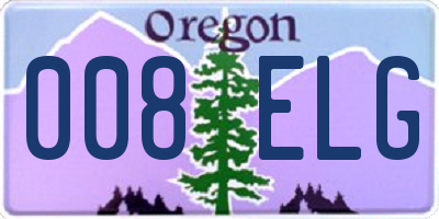 OR license plate 008ELG