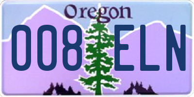 OR license plate 008ELN