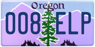 OR license plate 008ELP