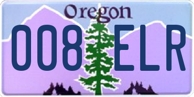 OR license plate 008ELR