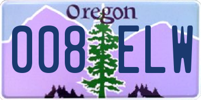 OR license plate 008ELW