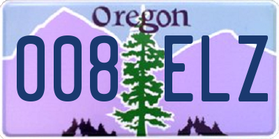 OR license plate 008ELZ