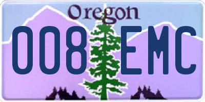 OR license plate 008EMC