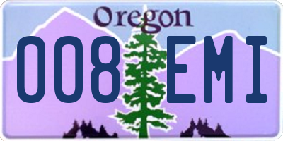 OR license plate 008EMI