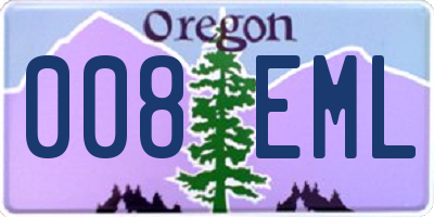 OR license plate 008EML