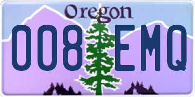 OR license plate 008EMQ