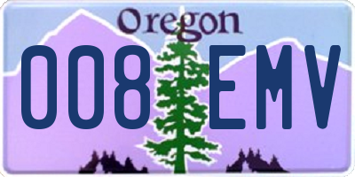 OR license plate 008EMV