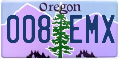 OR license plate 008EMX