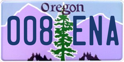 OR license plate 008ENA