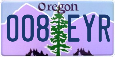 OR license plate 008EYR