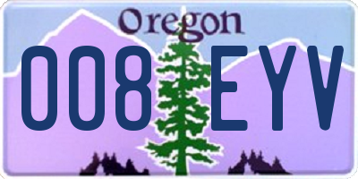 OR license plate 008EYV