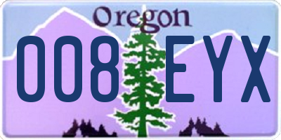 OR license plate 008EYX