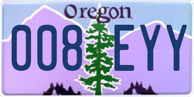 OR license plate 008EYY