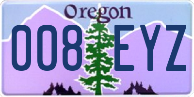 OR license plate 008EYZ