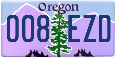 OR license plate 008EZD