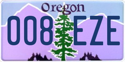 OR license plate 008EZE