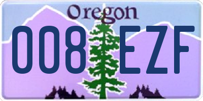 OR license plate 008EZF