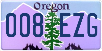 OR license plate 008EZG