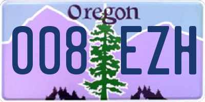 OR license plate 008EZH