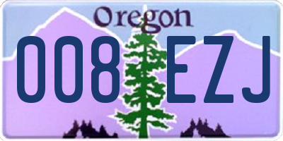 OR license plate 008EZJ
