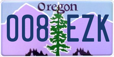 OR license plate 008EZK