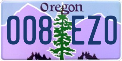 OR license plate 008EZO