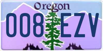 OR license plate 008EZV