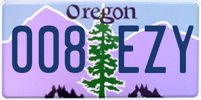 OR license plate 008EZY
