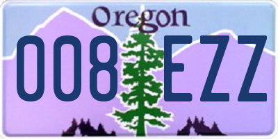 OR license plate 008EZZ