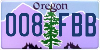 OR license plate 008FBB