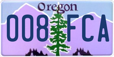OR license plate 008FCA