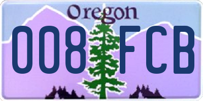 OR license plate 008FCB