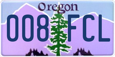 OR license plate 008FCL