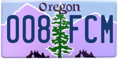OR license plate 008FCM