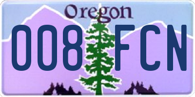 OR license plate 008FCN