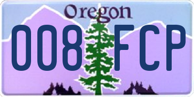 OR license plate 008FCP