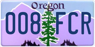 OR license plate 008FCR